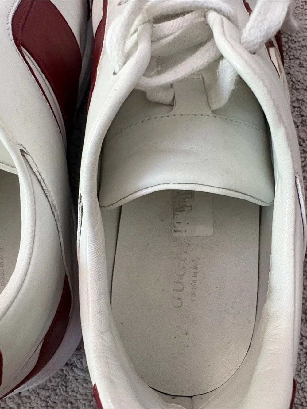 Gucci Miro Soft Rosso GC Red White Low-Top Leather Sneakers 39